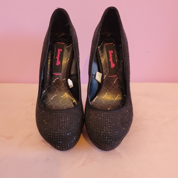 EUC Betsey Johnson "Bermuda" Rhinestone Platforms - Picture 3 of 6